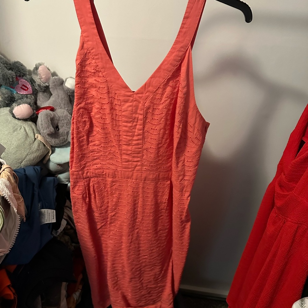Coral Sleeveless Dress